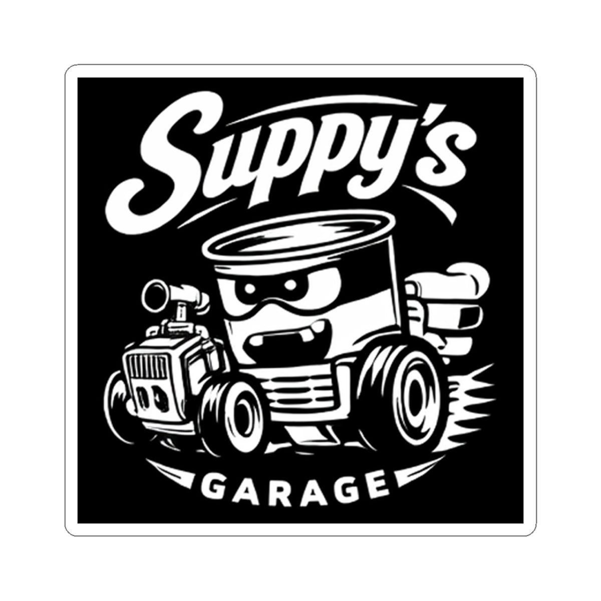 Soup'ed Up - Suppy's Garage Sticker